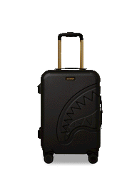REALITY CHECK SHARKITECTURE CARRY-ON JETBLACK LUGGAGE (GOLD HARDWARE)