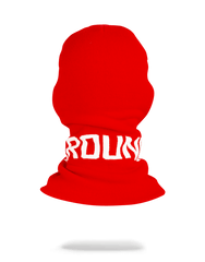 RED  LOGO SKI MASK