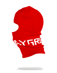 RED  LOGO SKI MASK