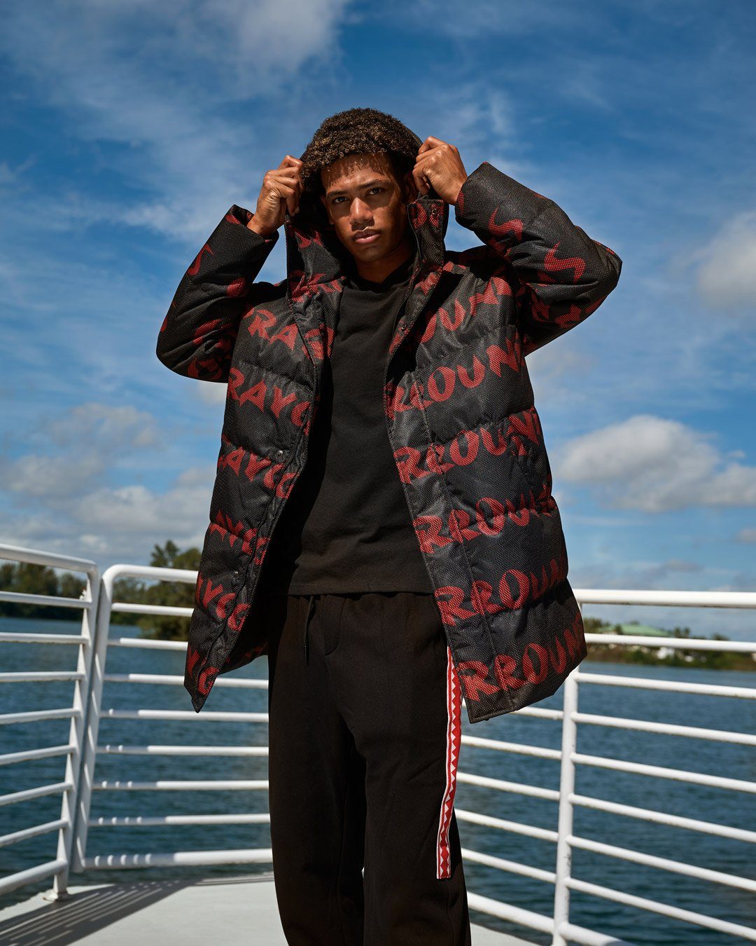 SG GRAFFITI PUFFER JACKET BLACK